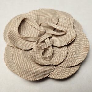 [GAP] Vintage 2004 Cloth Plaid Rose Brooch &/or Clip